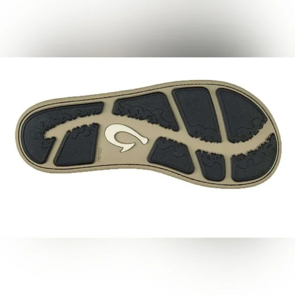 OluKai Rich Brown Leather Sandals Men's Nui Sandal in Rum Brown by Olukai Sz 13 - Picture 9 of 10